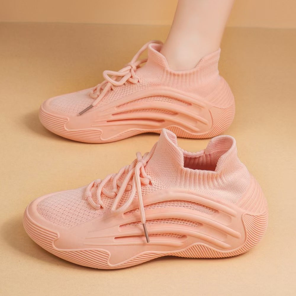 Damen Sportliche Sneakers mit flexiblem Strick-Obermaterial und rutschfester Sohle EB