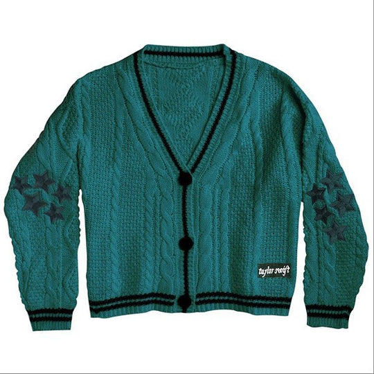 Damen Strickjacke mit aufwendigem Sternen-Design EB