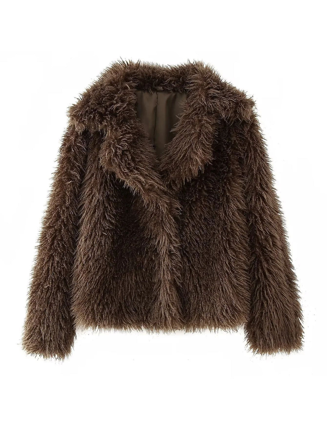 Damen Kuschelige Fleecejacke mit großzügigem Kragen und weichem Innenfutter EB