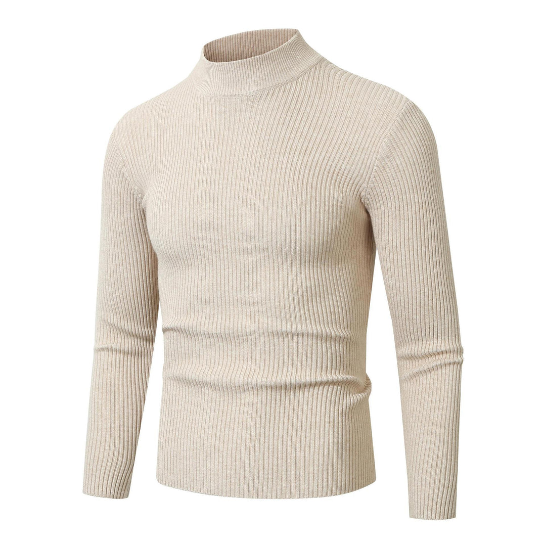 Herren Rollkragenpullover mit geripptem Design EB