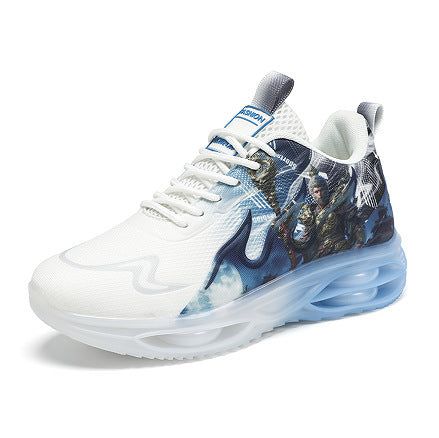 Damen Sportliche Sneaker mit futuristischem Grafikdesign EB