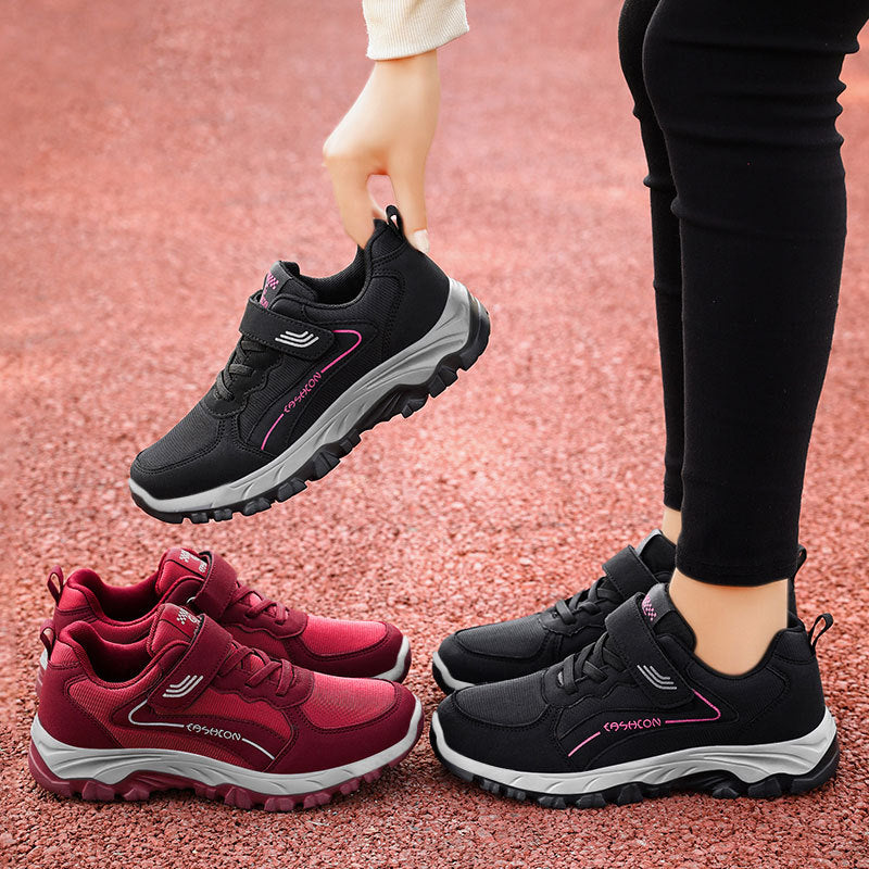 Damen nan robuster Trailwalking-Sneaker mit Klettverschluss, gepolstertem Fersenhalt und stoßdämpfender Profilsohle EB