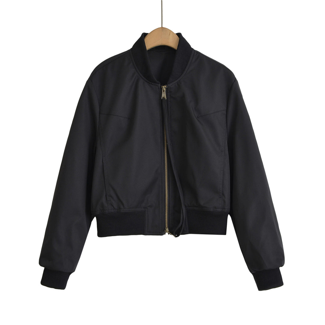 Damen modische Kurzjacke mit elastischem Bündchen EB