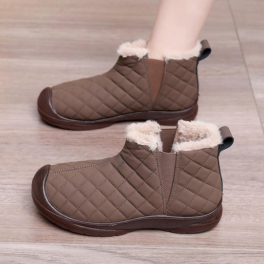 Damen Warmgefütterte Stiefeletten mit elastischem Einstieg und rutschfester Sohle EB