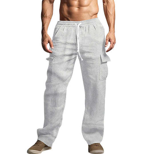 Herren Cargo-Hose im lässigen Schnitt mit elastischem Bund und praktischen Taschen EB