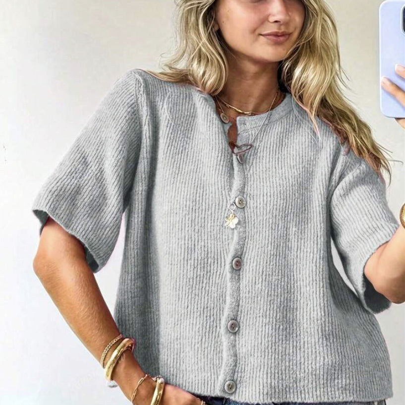 Damen lässige Kurzarmbluse EB