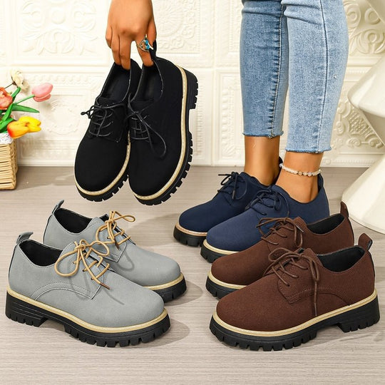 Damen modische Schnürschuhe mit robustem Profil EB