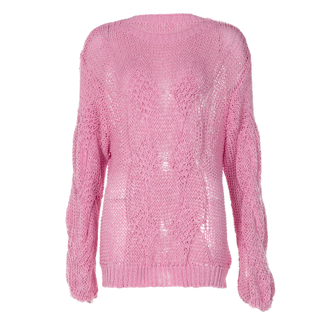 Damen Grobstrickpullover mit luftigem Schnitt und innovative Struktur EB