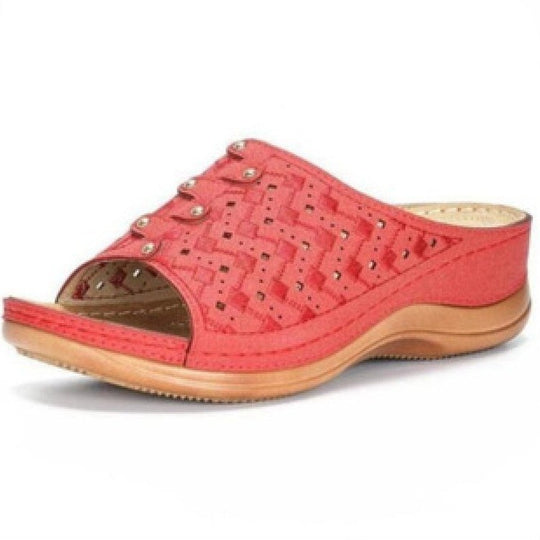 Damen Komfortable Clogs mit modischer Lochmuster-Optik und rutschfester Sohle EB