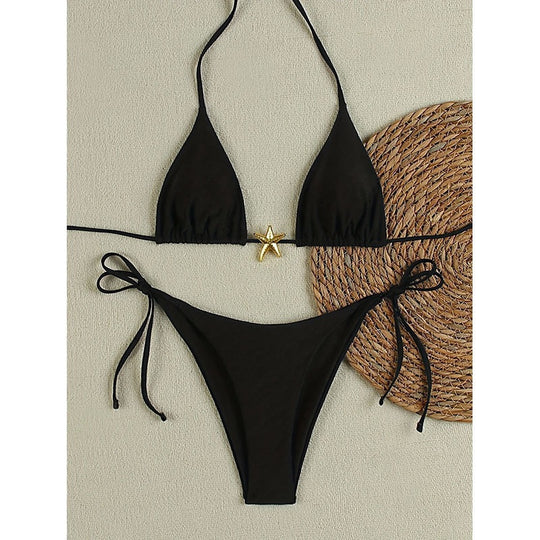 Damen Triangel-Bikini mit dekorativem Sternenanhänger EB
