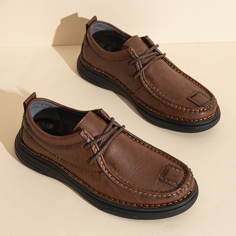 Herren Modische Schnürschuhe aus hochwertigem Kunstleder EB