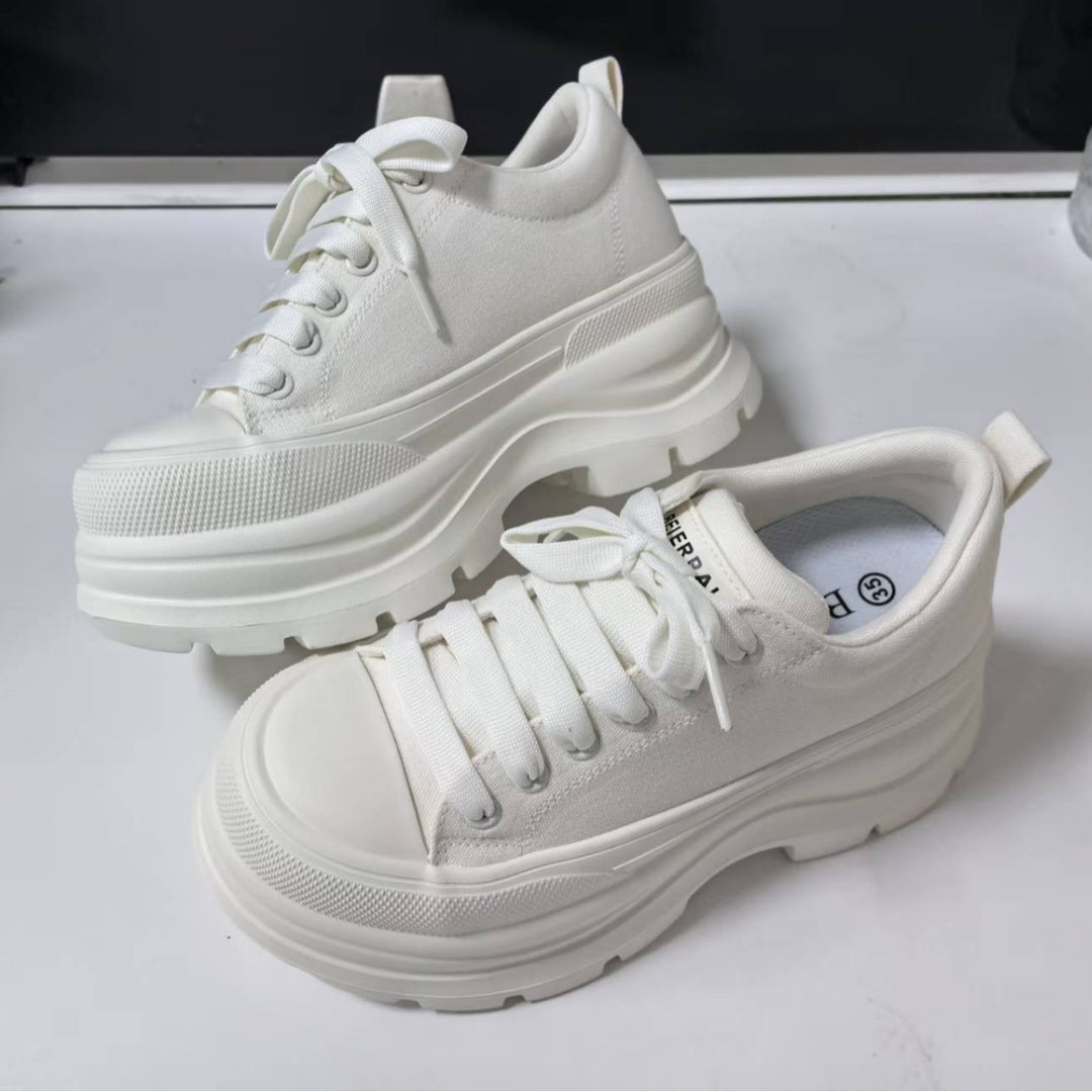 Damen Plattform Sneakers mit Urbanem Design und Bequemer Dämpfung EB