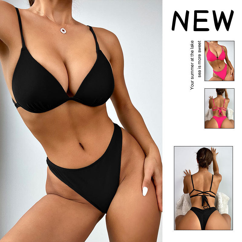 Damen Triangel-Bikinioberteil mit verstellbaren Trägern und elegantem Schnitt EB