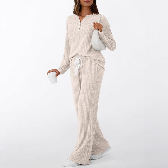 Damen Komfortabler Strickanzug mit lässigem Schnitt EB
