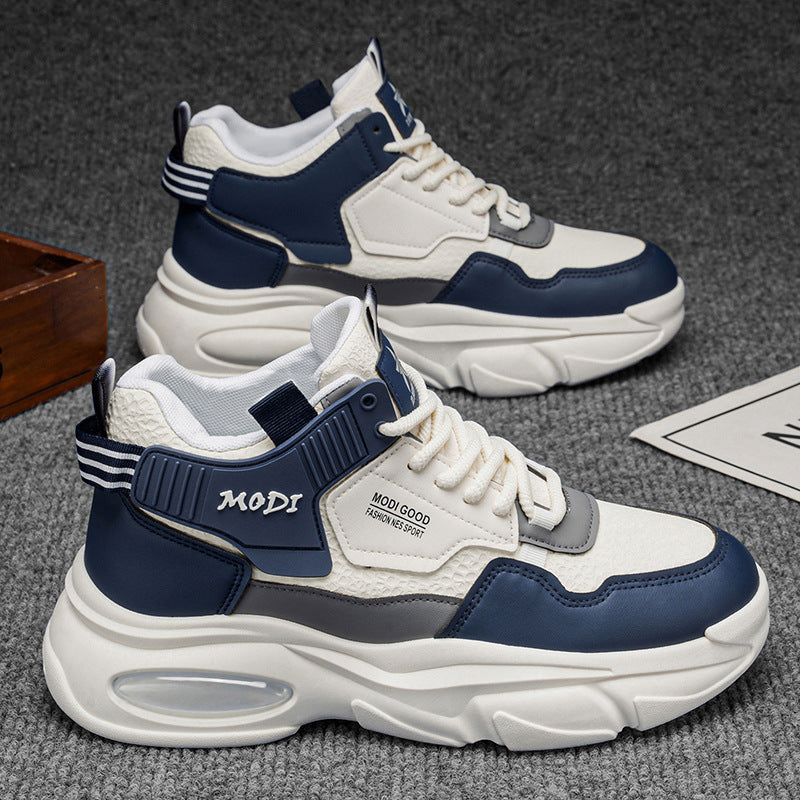 Damen Sportliche Chunky Sneakers mit atmungsaktiven Mesh-Elementen und gepolsterter Laufsohle EB