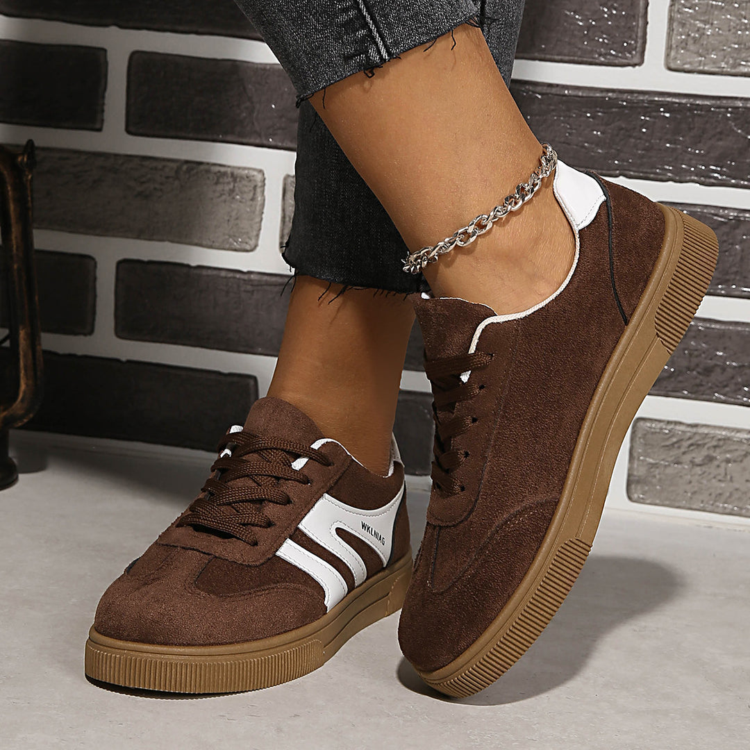 Damen Suede Sneakers im sportlich-modernen Design mit rutschfester Sohle EB