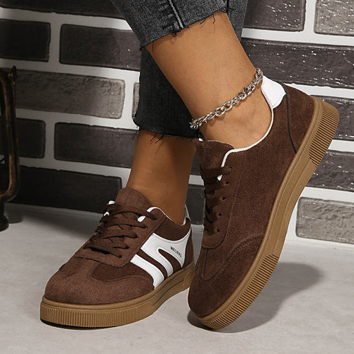 Damen Suede Sneakers im sportlich-modernen Design mit rutschfester Sohle EB