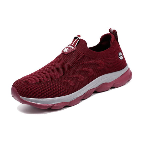 Damen Bequeme Slip-On Laufschuhe mit Elastischem Einstieg EB