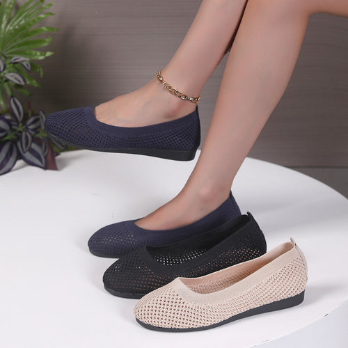 Damen Ballerinas aus atmungsaktivem Netzmaterial EB