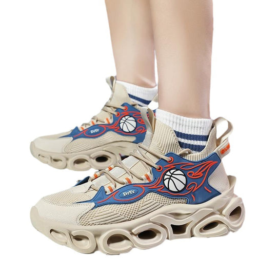 Damen Basketball Sneakers mit atmungsaktiver Mesh-Oberfläche und einzigartigem Sohlenprofil EB