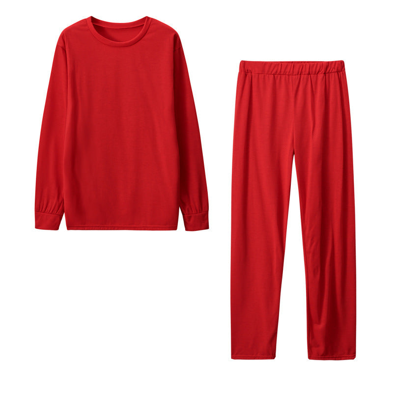 Damen Langarm Schlafanzug Set mit elastischen Hosen EB