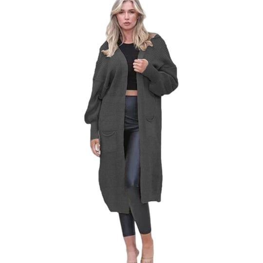 Damen Grobstrickcardigan mit tiefen Taschen und lässiger Passform EB