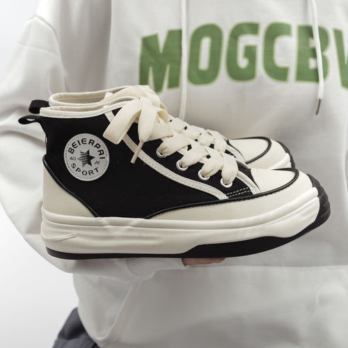 Damen Sportliche High-Top Sneakers mit strapazierfähigem Obermaterial und dämpfender Sohle EB
