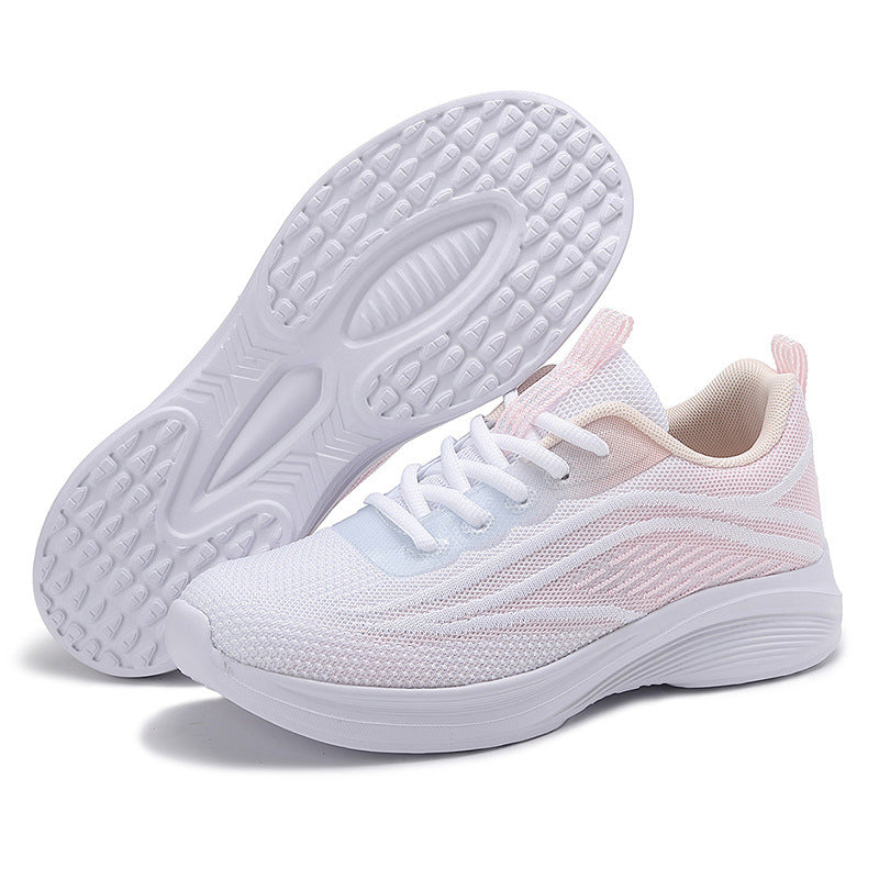 Damen Sportliche Leichtgewicht Sneakers mit atmungsaktivem Obermaterial EB