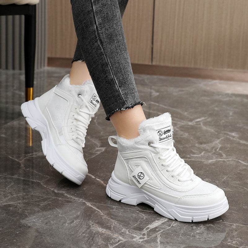 Damen hohe Winterstiefel mit kuscheligem Innenfutter und rutschfester Sohle EB
