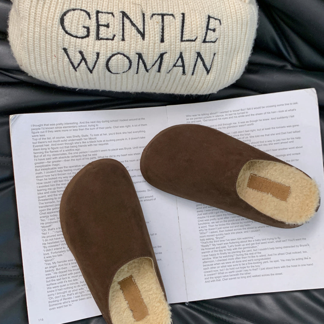 Damen Kuschelige Hausschuhe mit flauschigem Innenfutter und rutschfester Sohle EB