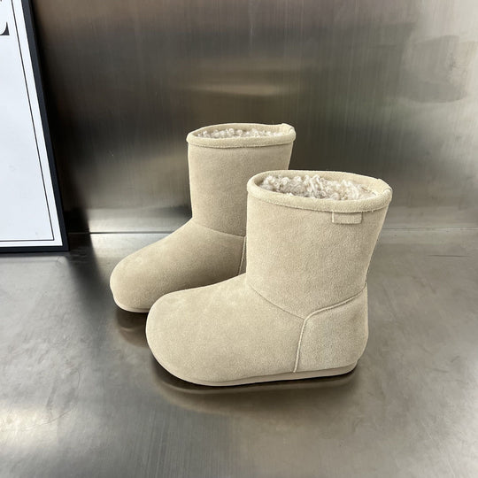 Damen Gemütliche Winterstiefel mit weichem Fleecefutter und rutschfester Sohle EB