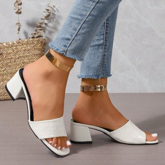 Damen Elegante Blockabsatz Sandaletten EB