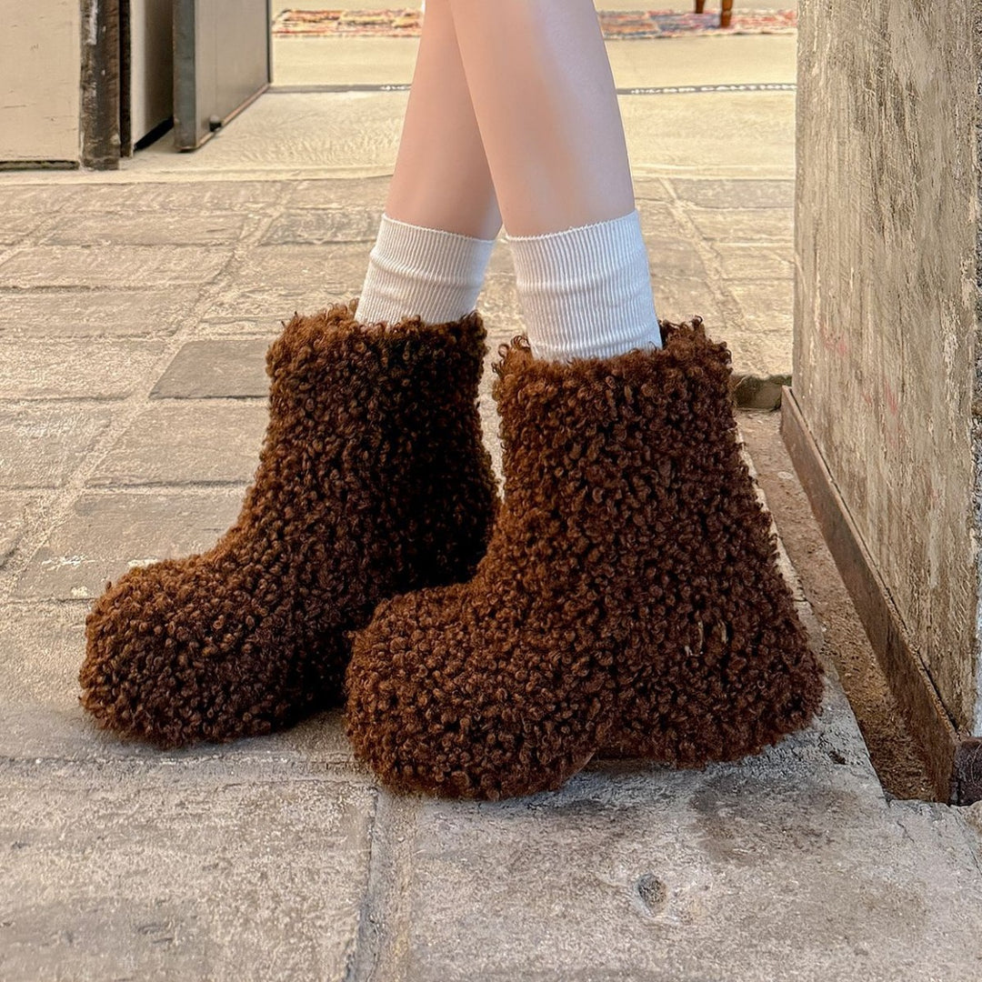 Damen Furry Boots im modernen Design EB