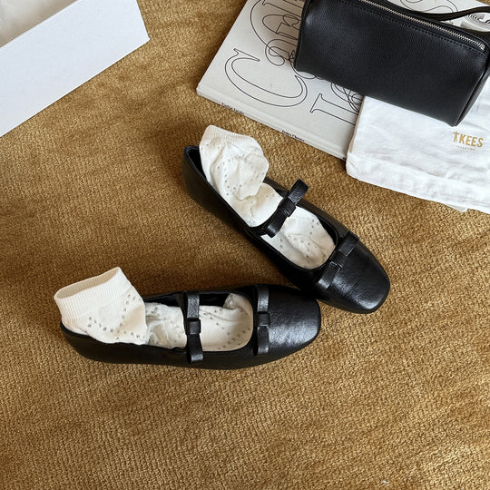 Damen Ballerinas mit elegantem Riemchen und komfortablem Fußbett EB