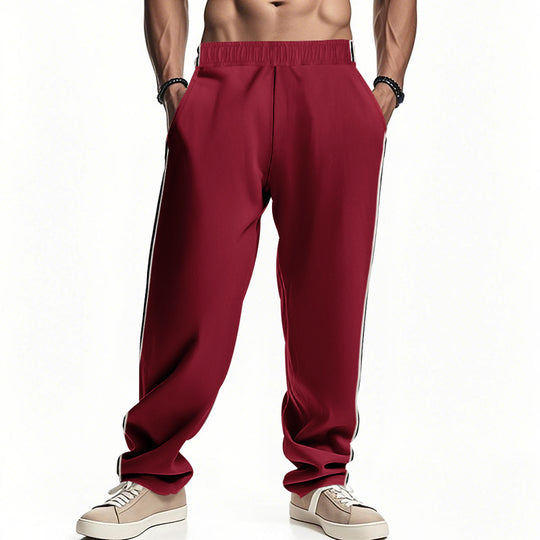 Herren Sportliche Freizeithose mit seitlichen Streifen und elastischem Bund EB