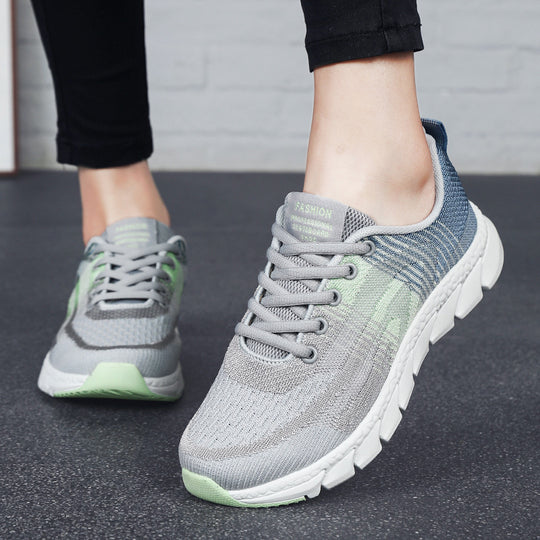 Damen Sportliche Sneakers mit atmungsaktiver Mesh-Oberfläche und stoßdämpfender Sohle EB
