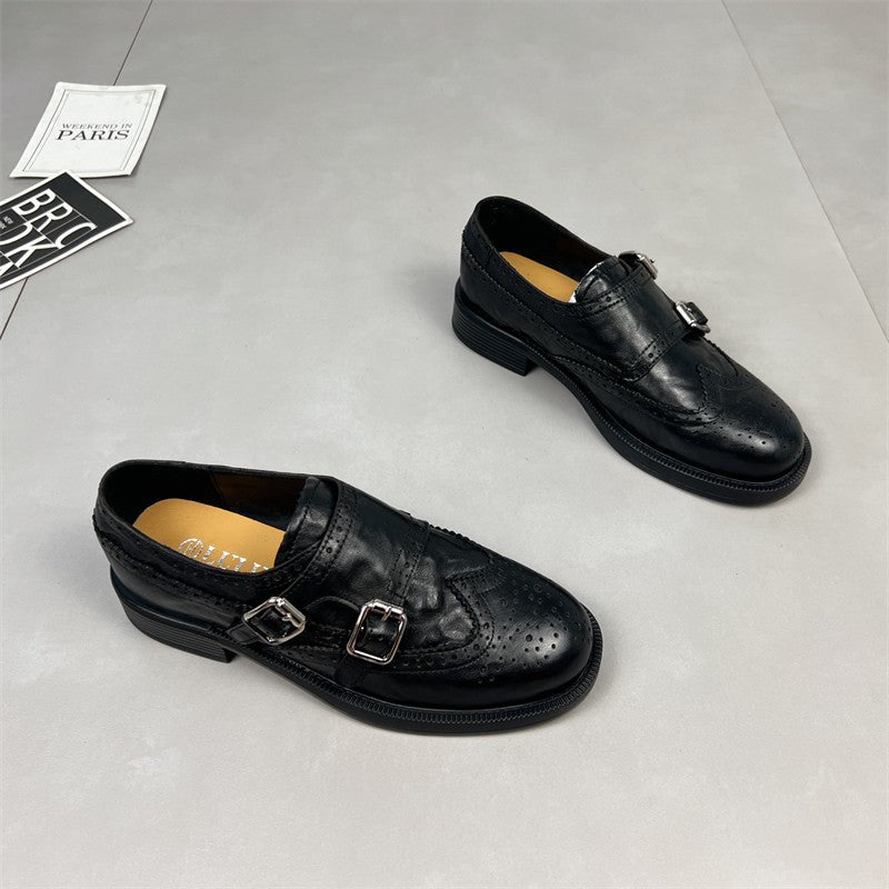 Damen elegante Mokassins mit modischer Schnallenverzierung EB