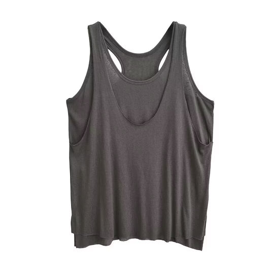 Damen sportliches Tanktop mit asymmetrischem Rückendesign EB