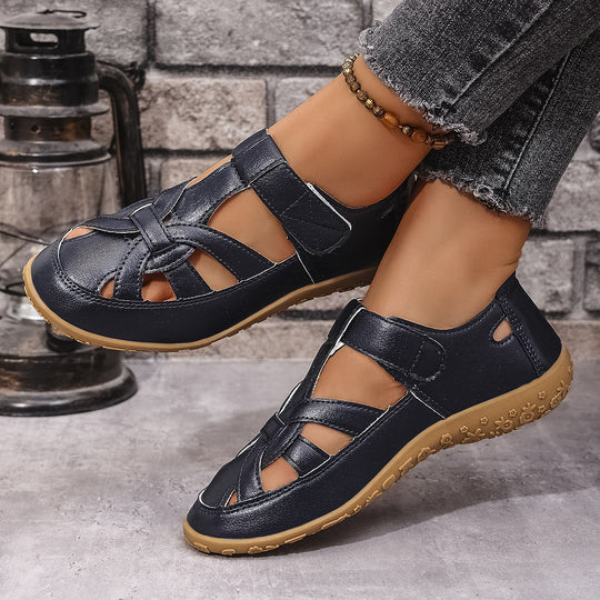 Damen Komfortable Clogs mit atmungsaktivem Design und praktischen Klettverschlüssen EB