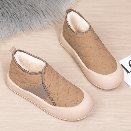 Damen Gemütliche Fleece gefütterte Slip-On Schuhe EB