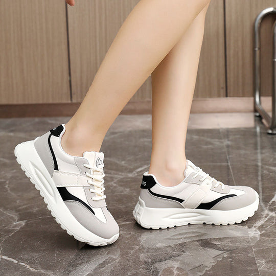 Damen Sportliche Chunky Sneakers mit dämpfendem Sohlenprofil und atmungsaktiver Mesh-Oberfläche EB