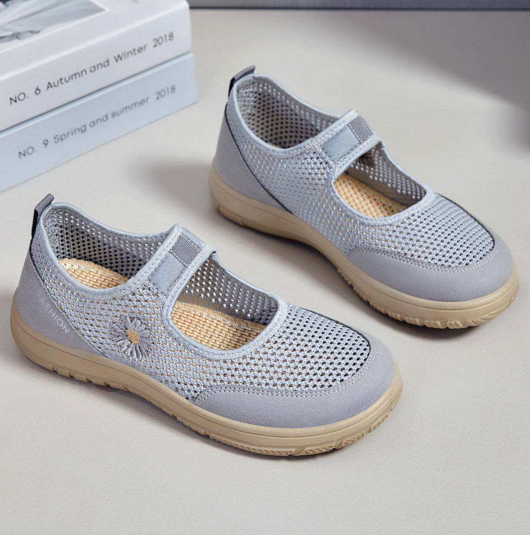 Damen Bequeme Slip-On Freizeitschuhe mit elastischem Einsatz EB
