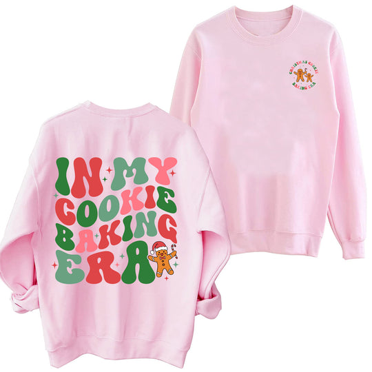 Damen lässiger Pullover mit weihnachtlichem Motiv EB