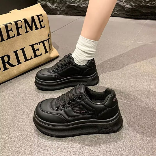 Damen Modische Sneakers mit dicker Laufsohle und atmungsaktivem Obermaterial EB