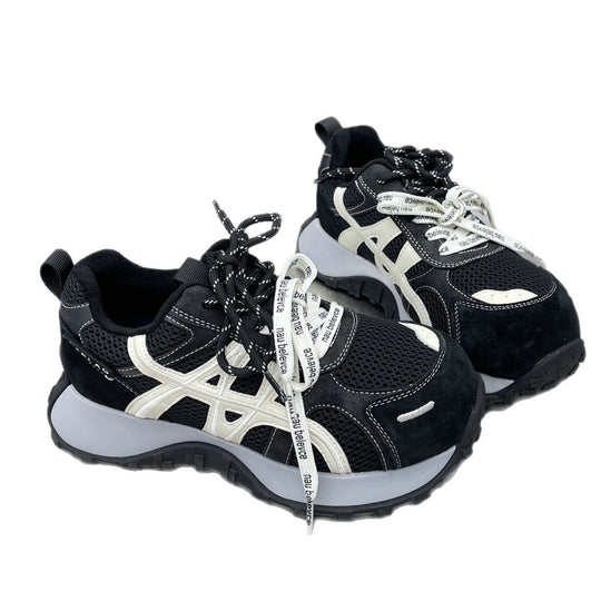Damen Sportliche Sneakers mit atmungsaktivem Mesh und dämpfender Sohle EB