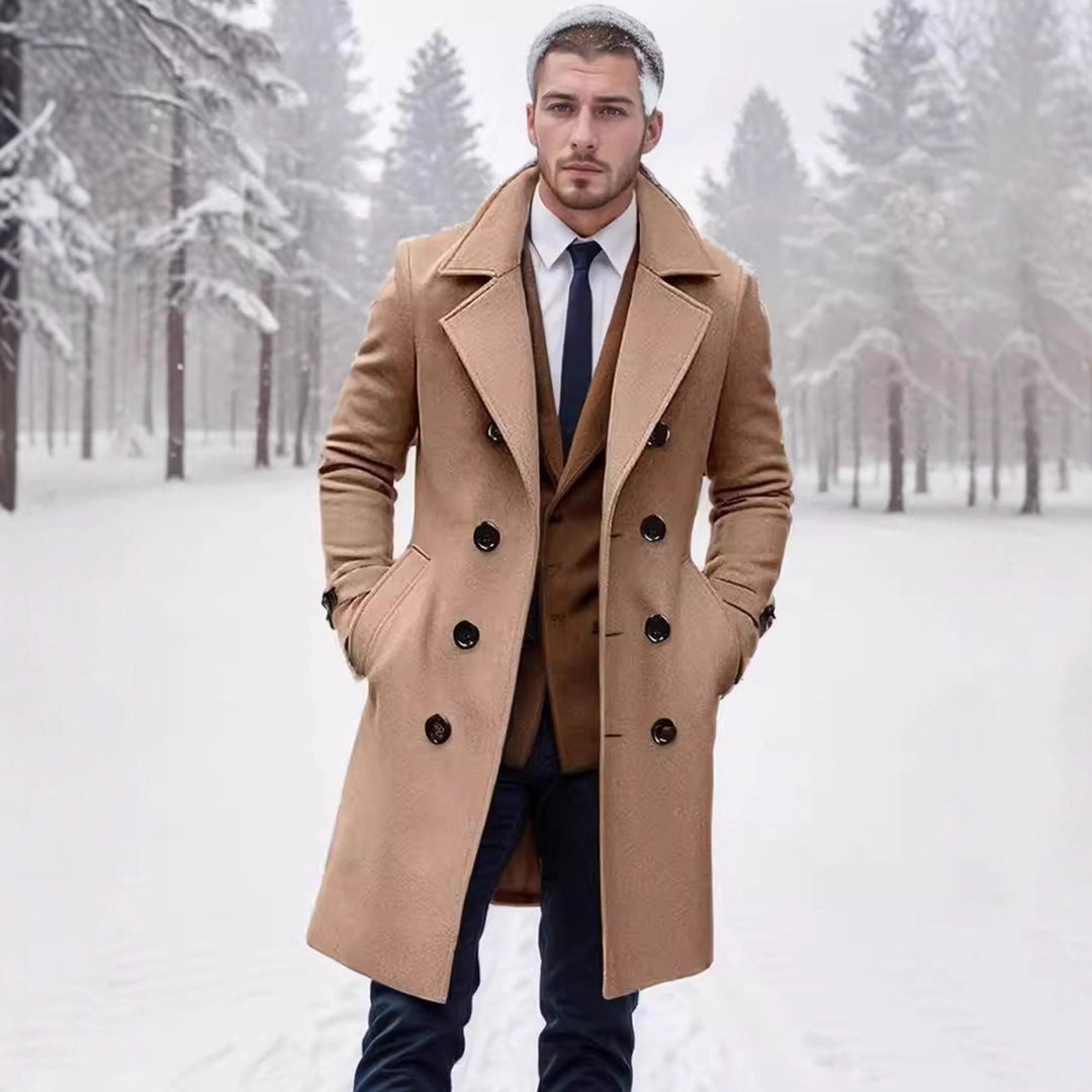 Herren eleganter Woll-Mantel EB