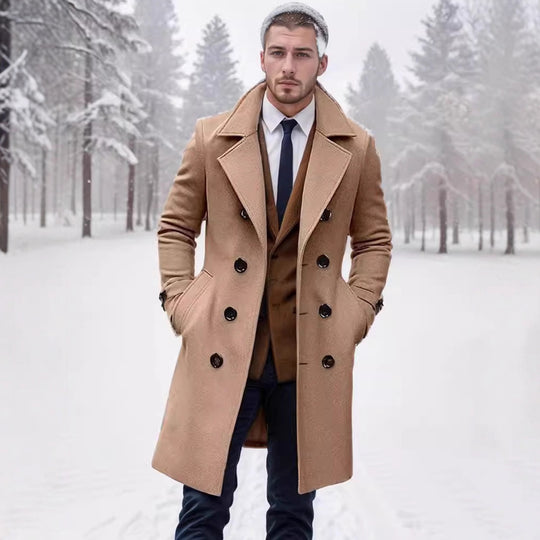 Herren eleganter Woll-Mantel EB