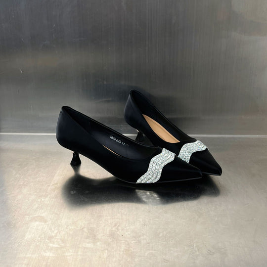 Damen elegante Pumps mit funkelnden Strassdetails EB