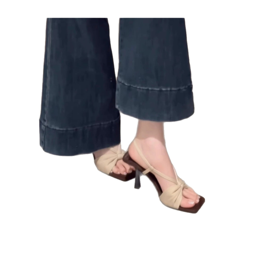 Damen Elegante Slingback-Pumps mit modischem Knoten-Design und schickem Absatz EB