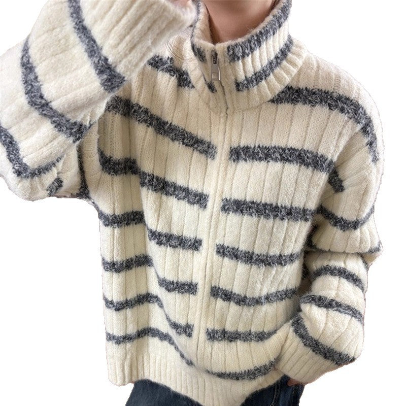 Damen Strickpullover mit hohem Kragen EB